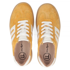 Nahka -lenkkarit Filippo DP6994/25 żółty Suede keltainen 3