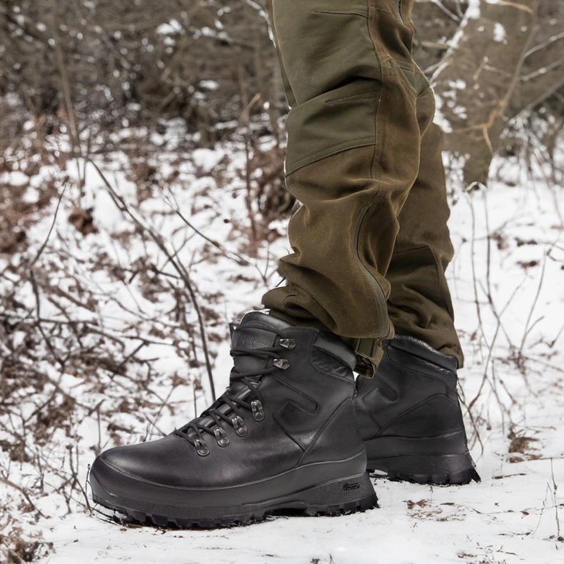 Kiinteät vaeltavat taktiset kengät-myśliwskie bison Pollonus musta 6-0126-001 2