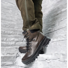 Pollonus Vaelluskengät, nahkataktinen hunaja polonus 6-0126-002 ruskea piisonit 2