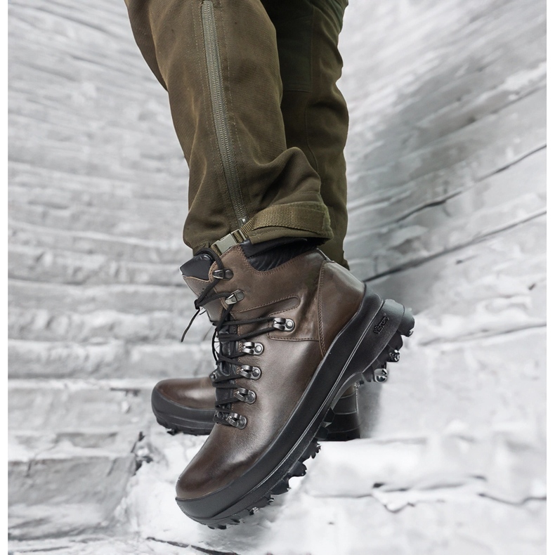 Pollonus Vaelluskengät, nahkataktinen hunaja polonus 6-0126-002 ruskea piisonit 2