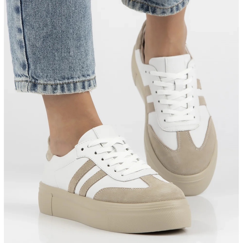 Filippo DP6841/24 nahkainen lenkkarit valkoinen 1