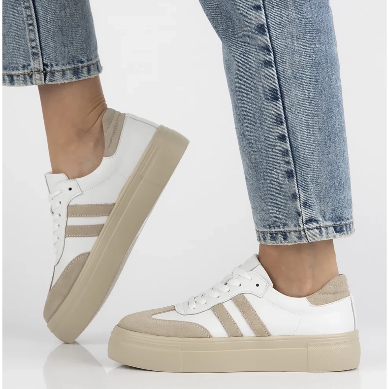 Filippo DP6841/24 nahkainen lenkkarit valkoinen 2