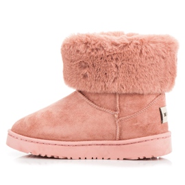 Bella Paris Mukluki hapsuilla vaaleanpunainen 1