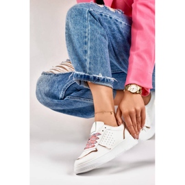 Naisten urheilukengät, lenkkarit vaihdettavilla nauhoilla, valkoinen 85-872CH 2