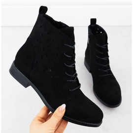 S.Barski Naisten avoimat saappaat Black Suede S. Barski Hy51-136 musta 1