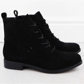 S.Barski Naisten avoimat saappaat Black Suede S. Barski Hy51-136 musta 2
