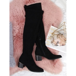 Mustat eVento naisten mokkanahkasaappaat 1