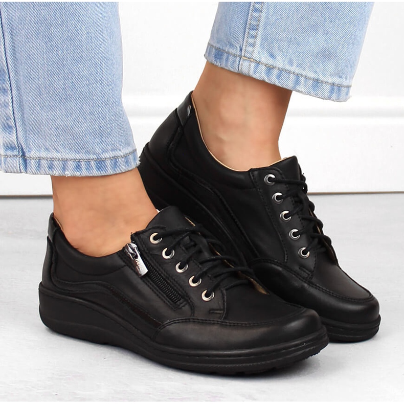 Mukavat naisten kengät, mustat Helios 1