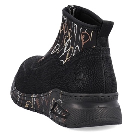 Nilkkurit naisten urheilulenkkariin vetoketjulla musta Rieker M4953-00 1