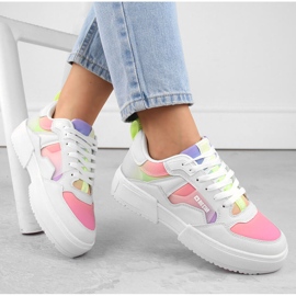 Naisten moniväriset urheilujalkineet Big Star NN274359 valkoinen 2