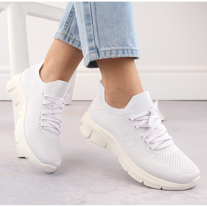 Naisten valkoiset urheilukengät Potocki BK01303 valkoinen 1