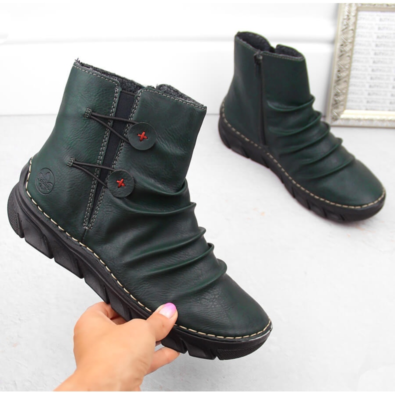 Vihreät eristetyt naisten saappaat Rieker 55052-54 1