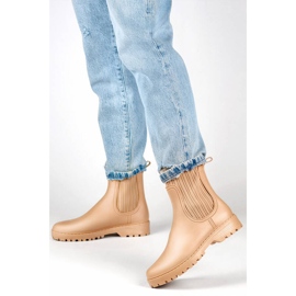 Naisten Chelsea-saappaat, joissa joustava päällinen ja sukka, beige S27BE 2