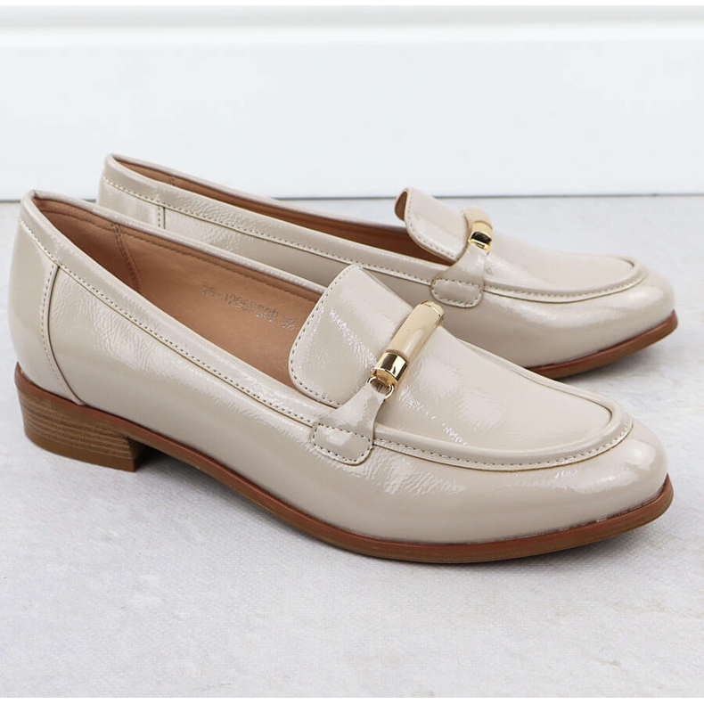 Naisten matala -headed lakattu beige potocki sz12065 kengät 2