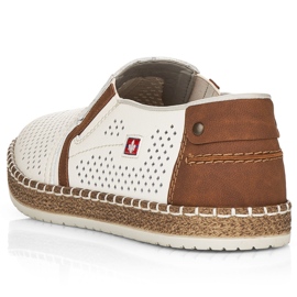 Miesten ulkona nahkakengät, valkoinen Rieker B5297-80 1