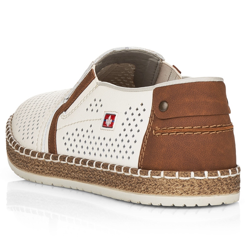 Miesten ulkona nahkakengät, valkoinen Rieker B5297-80 1