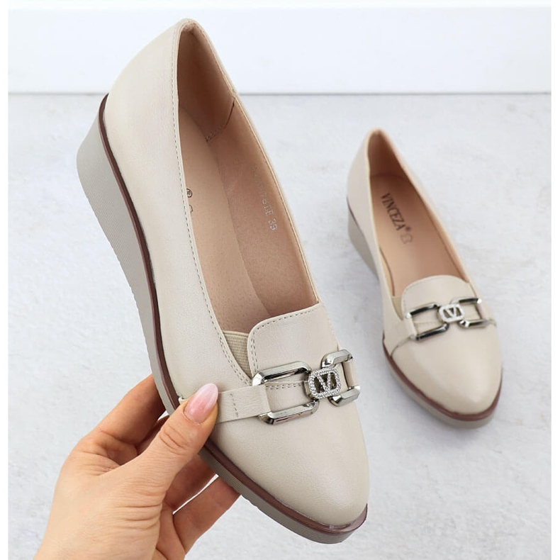Naisten kengät beige Vinceza 58478 1