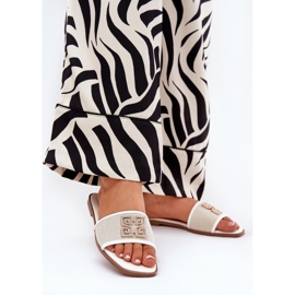 Boto Tyylikkät naisten läpimurtot, joissa on litteä koriste valkoinen 2