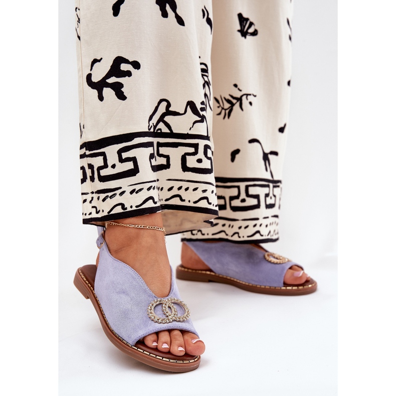 Naisten sandaalit, joissa on litteä ekologinen eko sininen 2