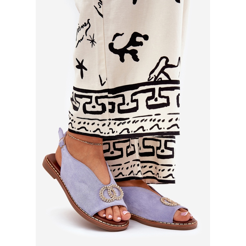 Naisten sandaalit, joissa on litteä ekologinen eko sininen 1