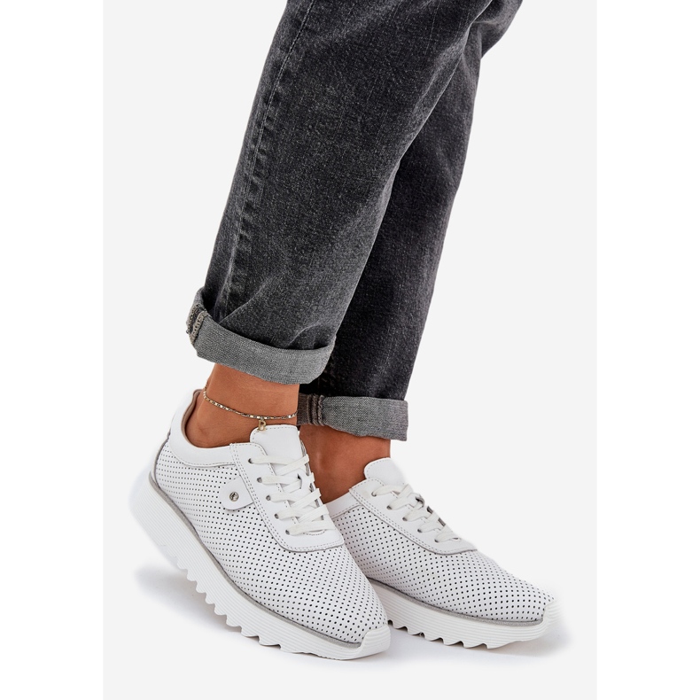 S.Barski Nahkaurheilukengät lavalla glitter lr51-629 valkoinen 1