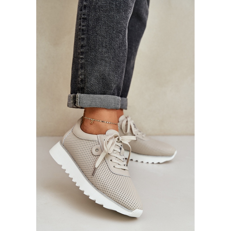 S.Barski Nahkaurheilukengät lavalla Glitter LR51-629 beige 2