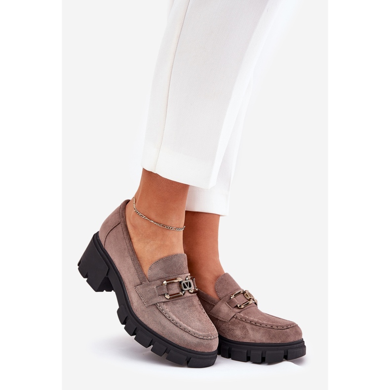 Vinceza Eco mokkanan naisten kengät koristeella Vincez 39921 Dark Beige 1