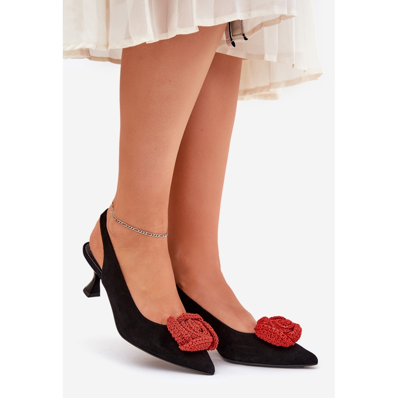 Mokkanahkaiset tyylikkäät pumput Chebello 4666 Black Szpilkassa musta 1