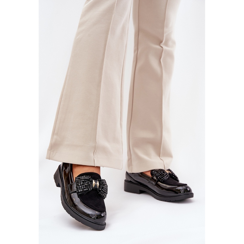 Maalattu naisten mokkasiinit keulalla S.Barski Hy51-319 Musta 2