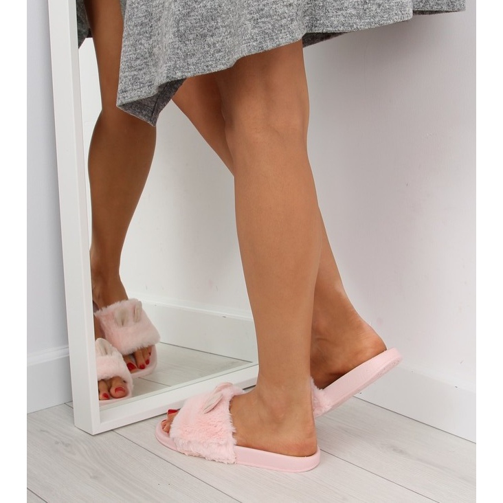 Turkistossut korvilla pinkki LS-02 pinkki vaaleanpunainen 2