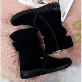 Naisten eristetyt nahkasaappaat RIEKER Z7171-01 musta 1