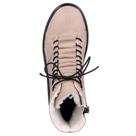 Mukavat naisten beige-eristetyt saappaat Rieker Y3420-60 2