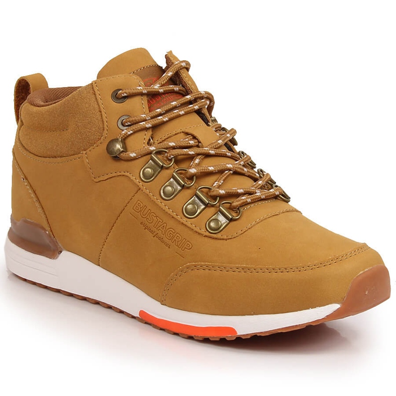 Keltaiset Bustagrip-nahkaiset miesten kengät keltainen 2