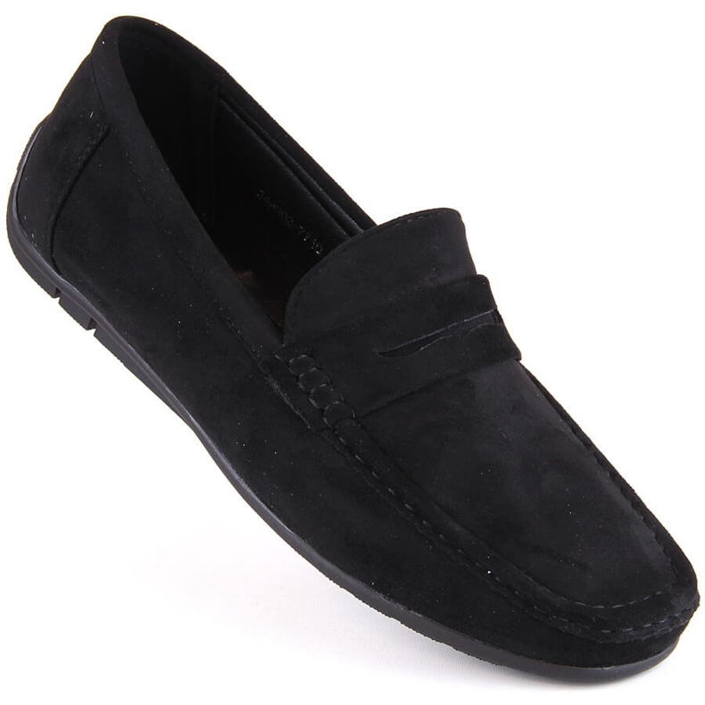News Mokkakengät, miesten slip-on-loaferit, musta Unisoft 7710 1