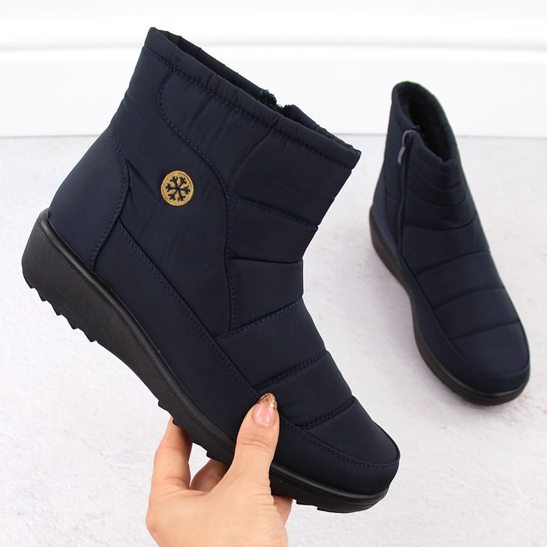 Naisten laivastonsiniset lumisaappaat Unisoft 7997 sininen 1