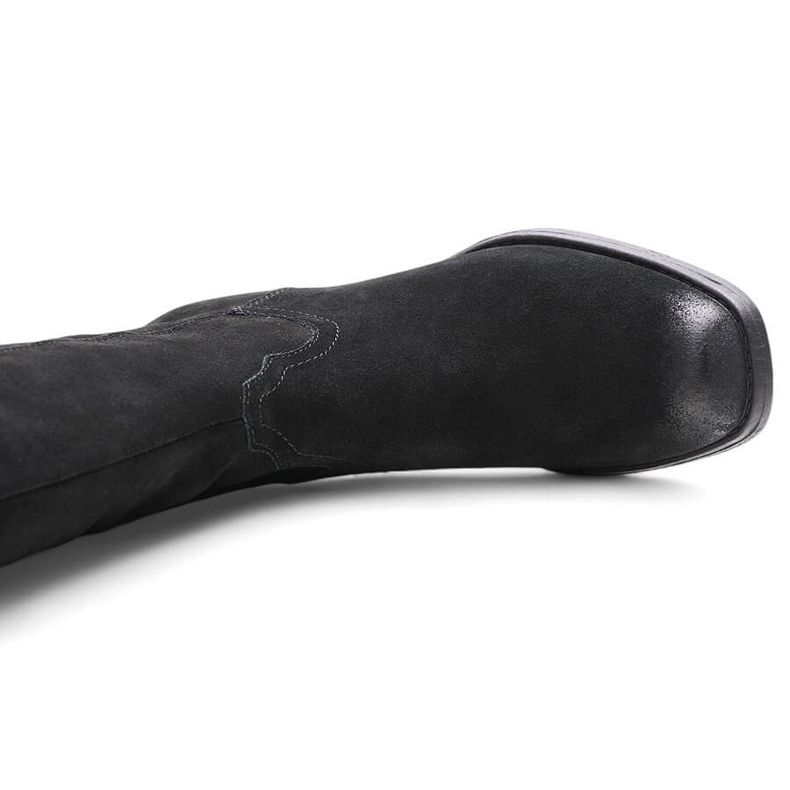 Naisten mustat nahkaiset cowboysaappaat Sergio Leone KZ268 1