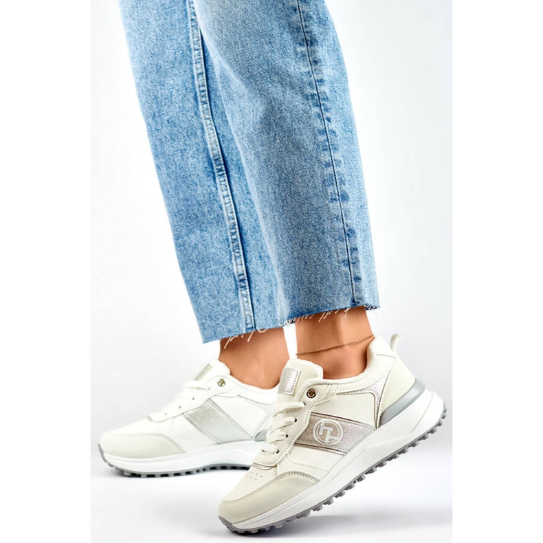 Naisten urheilukengät, alustalenkkarit, valkoinen Y3806W 2