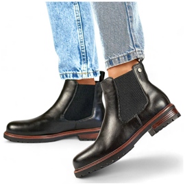 Naisten eristetyt Chelsea-saappaat, mustat GD-WL71B 1