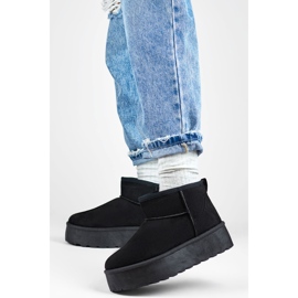 Naisten mukluk-lumisaappaat, joissa paksu pohja, musta 2818B 1