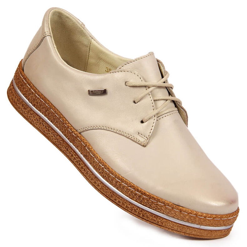 Naisten helmiäisbeiget nahkakengät Helios 380 1