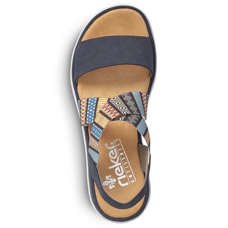 Mukavat naisten kiila sandaalit monivärinen Rieker V44G8-14 1