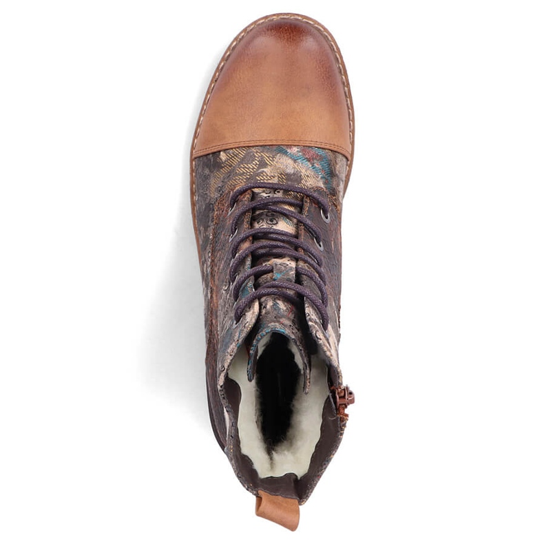 Naisten saappaat, eristetyt, vedenpitävät saappaat Rieker 94611-90 ruskea 2