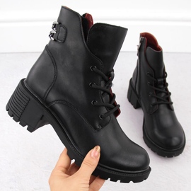 Mustat nahkaiset naisten nilkkurit Filippo DBT6491 1