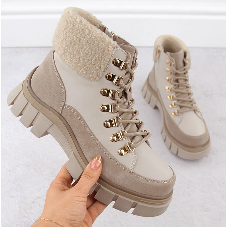 Beiget nahkaiset naisten nilkkurit Filippo DBT6471 1