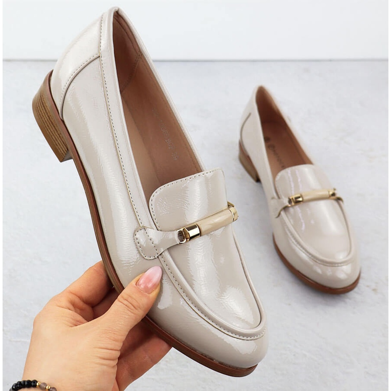 Naisten matala -headed lakattu beige potocki sz12065 kengät 1