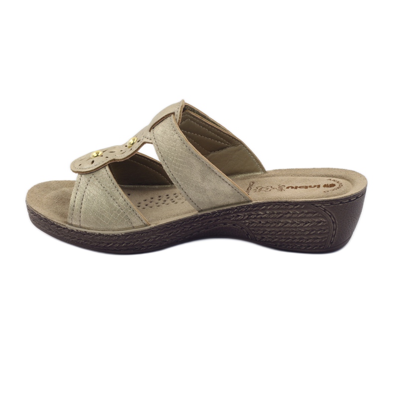 Kultaiset Inblu GL086 tarranauhatossut keltainen ruskea 2