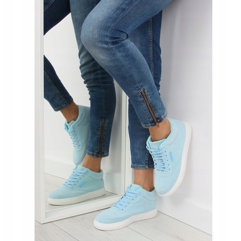 Siniset mokkanahkaiset naisten tennarit NB171P Siniset sininen 2