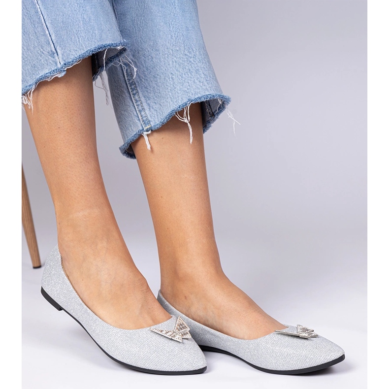 Hopea naisten glitter -balleriinit perhonen kanssa 1