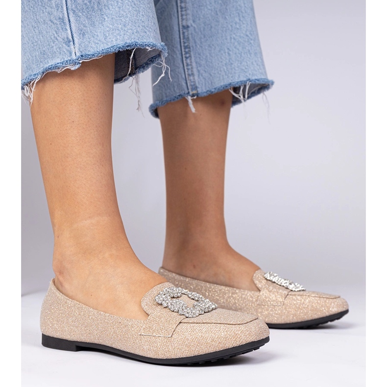 Samppanja kimaltelevat leipät zirkoneilla kultainen 1