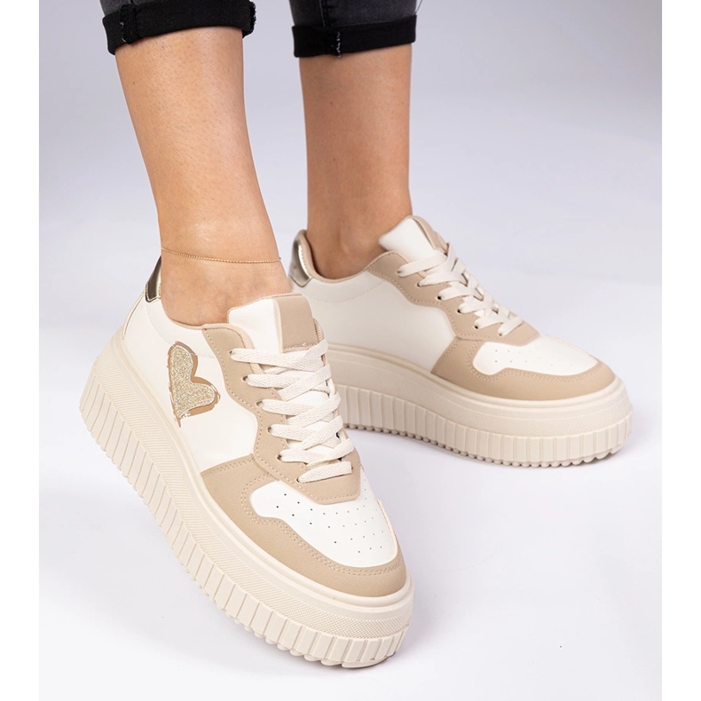 Ruskeat naisten lenkkarit, joilla on brokaatti 2